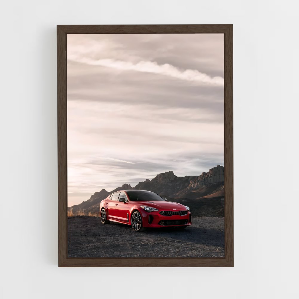 Poster Coupé Rouge – affiche Kia (vue 5)